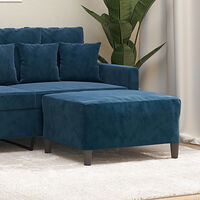 vidaXL Fotpall Blå 70x55x41 cm sammet