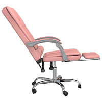 vidaXL Kontorsstol med massage rosa konstläder