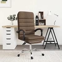 vidaXL Kontorsstol med massage brun tyg
