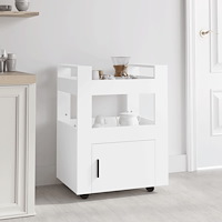 vidaXL Köksvagn vit 60x45x80 cm konstruerat trä