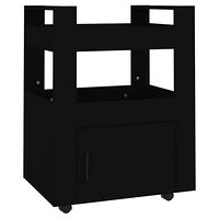 vidaXL Köksvagn svart 60x45x80 cm konstruerat trä
