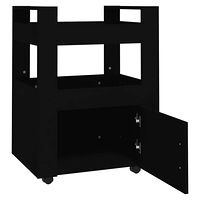 vidaXL Köksvagn svart 60x45x80 cm konstruerat trä