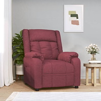 vidaXL Reclinerfåtölj vinröd tyg