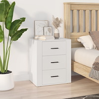 vidaXL Sängbord vit 50x36x60 cm konstruerat trä