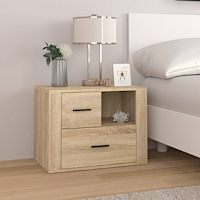 vidaXL Sängbord sonoma-ek 60x36x45 cm konstruerat trä