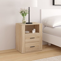 vidaXL Sängbord sonoma-ek 50x36x60 cm konstruerat trä