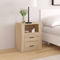 vidaXL Sängbord sonoma-ek 50x36x60 cm konstruerat trä