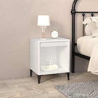 vidaXL Sängbord vit 40x35x50 cm