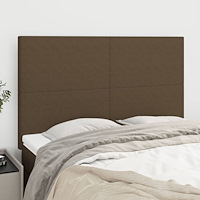 vidaXL Sänggavel mörkbrun 144x5x118/128 cm tyg