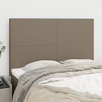 vidaXL Sänggavel taupe 144x5x118/128 cm tyg