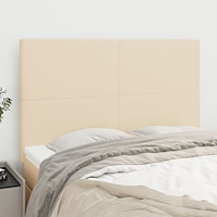 vidaXL Sänggavel creme 144x5x118/128 cm tyg