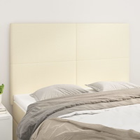 vidaXL Sänggavel krämfärgad 144x5x118/128 cm konstläder
