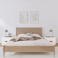 vidaXL Sängbord 2 st vit 40x34x35 cm massivt furuträ