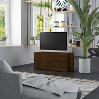 vidaXL Tv-bänk brun ek 80x34x36 cm konstruerat trä