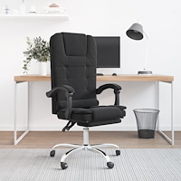 vidaXL Kontorsstol med massage svart sammet