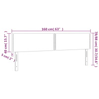 vidaXL Sänggavel LED mörkgrön 160x5x78/88 cm sammet