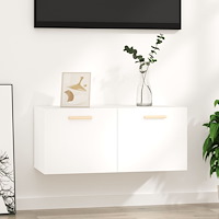 vidaXL Väggskåp vit högglans 80x35x36,5 cm konstruerat trä