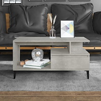 vidaXL Soffbord betonggrå 90x49x45 cm konstruerat trä