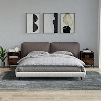 vidaXL Sängbord 2 st Rökfärgad ek 40x35x50 cm