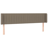vidaXL Sänggavel LED taupe 163x16x78/88 cm tyg