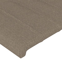 vidaXL Sänggavel LED taupe 163x16x78/88 cm tyg