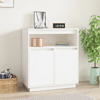 vidaXL Skänk vit 70x34x80 cm massiv furu