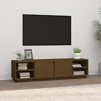 vidaXL Tv-bänk honungsbrun 156x40x40 cm massiv furu