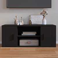 vidaXL TV-skåp svart 100x35x40 cm konstruerat trä