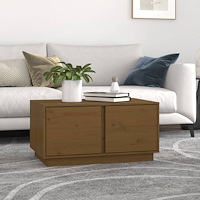 vidaXL Soffbord honungsbrun 80x50x40 cm massiv furu