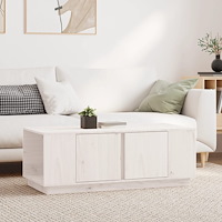 vidaXL Soffbord vit 110x50x40 cm massiv furu