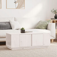 vidaXL Soffbord vit 110x50x40 cm massiv furu