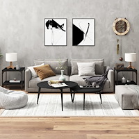 vidaXL Sidobord 2 st svart 40x40x40 cm konstruerat trä