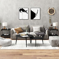 vidaXL Sidobord 2 st svart 40x40x40 cm konstruerat trä