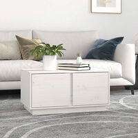 vidaXL Soffbord vit 80x50x40 cm massivt furu
