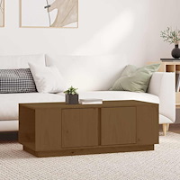 vidaXL Soffbord honungsbrun 110x50x40 cm massiv furu
