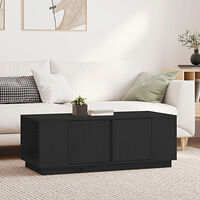 vidaXL Soffbord svart 110x50x40 cm massiv furu