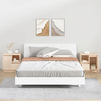 vidaXL Sängbord 2 st 50x34x50 cm massivt furuträ