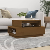 vidaXL Soffbord honungsbrun 80x55x40,5 cm massiv furu