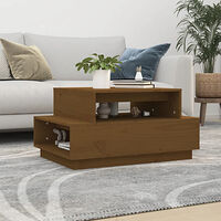 vidaXL Soffbord honungsbrun 80x55x40,5 cm massiv furu