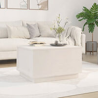 vidaXL Soffbord vit 60x50x35 cm massiv furu