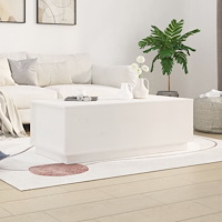 vidaXL Soffbord vit 100x50x35 cm massiv furu