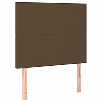 vidaXL Sänggavel LED mörkbrun 80x5x118/128 cm tyg