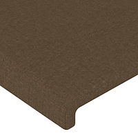 vidaXL Sänggavel LED mörkbrun 160x5x118/128 cm tyg