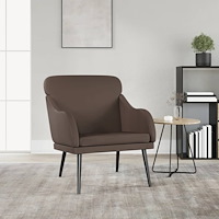 vidaXL Fåtölj brun 63x76x80 cm konstläder