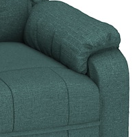 vidaXL Massagefåtölj mörkgrön tyg