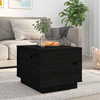 vidaXL Soffbord svart 40x50x35 cm massivt furu