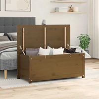 vidaXL Förvaringslåda honungsbrun 110x50x45,5 cm massiv furu