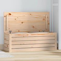 vidaXL Förvaringslåda 89x36,5x33 cm massiv furu
