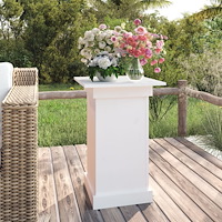 vidaXL Växtställ vit 40x40x60 cm massiv furu