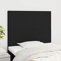 vidaXL Sänggavel svart 80x5x118/128 cm tyg